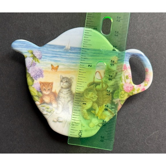 Vintage Teabag Holder / Spoon Rest - Cats on the Beach - Made in Italy - Picture 6 of 7